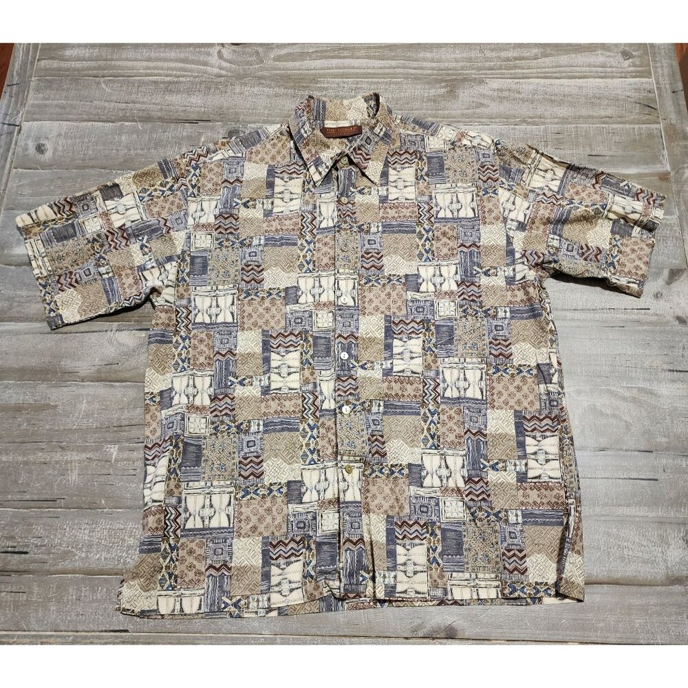 Tori Richard Honolulu Mens Large Short Sleeve Button-Down Shirt Multicolor